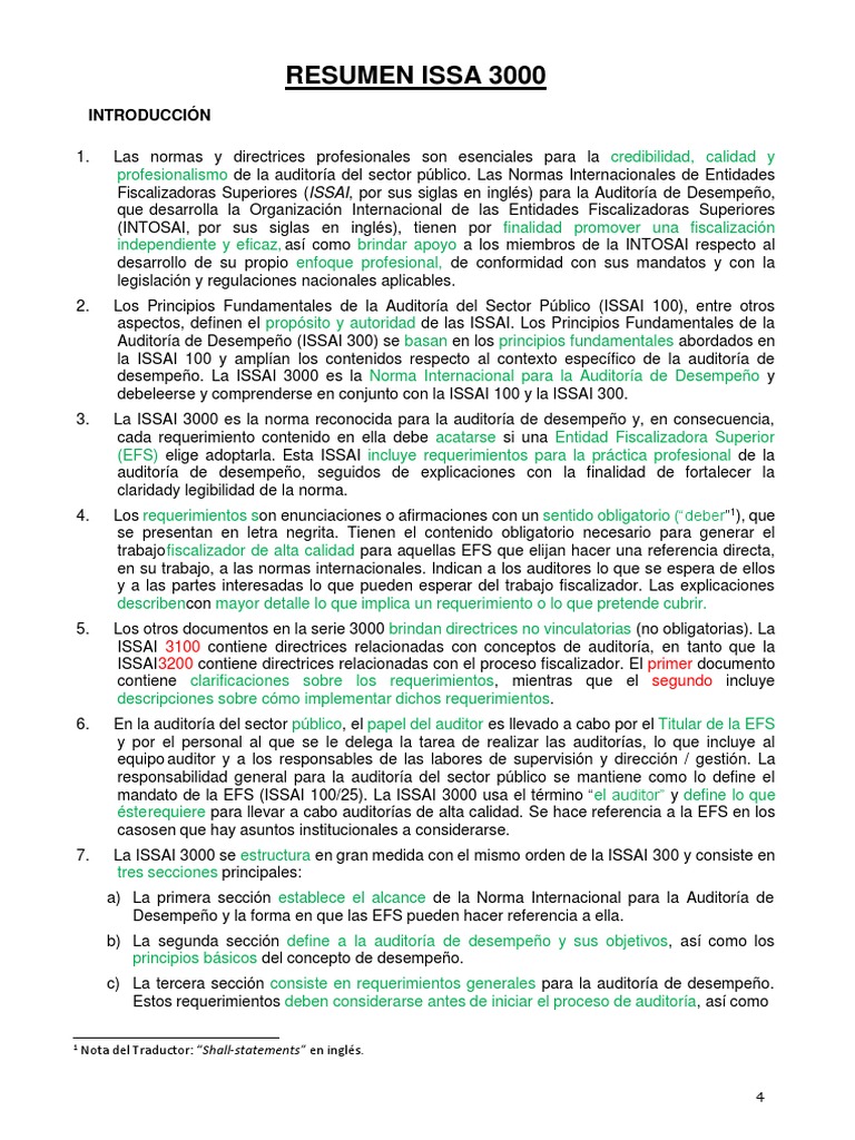Normas ISSAI 3000 para Auditoría Pública | PDF | Auditoría | Planificación