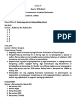 Araling Panlipunan Quarter 4-Module 2 Answer Sheet