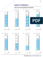 Reading Graduated Cylinders: Write The Reading Shown by Each Graduated Cylinder