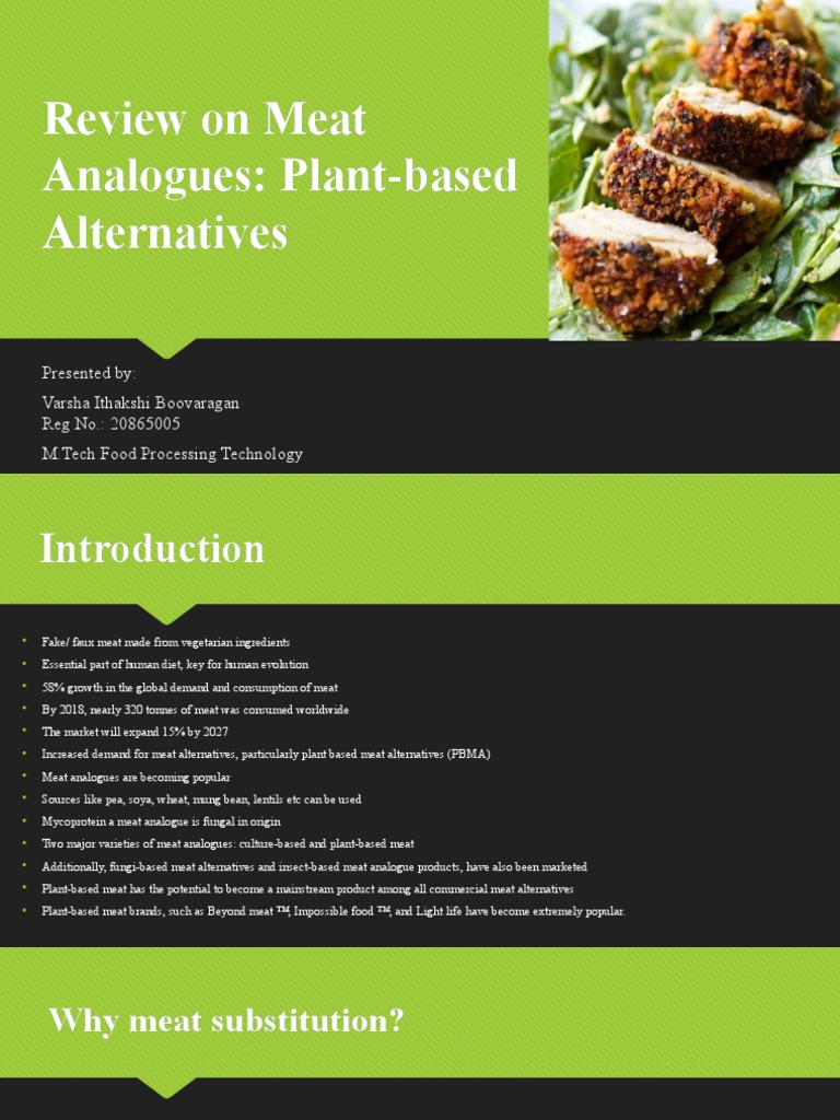 Review On Meat Analogues PDF Meat Foods