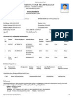 National Institute of Technology: Application Form