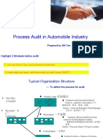 Process Audit in Automobile Industry: Prepared by Bill Yan