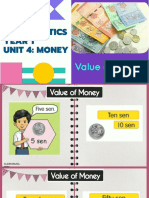 Math Year 1 - Value of Money