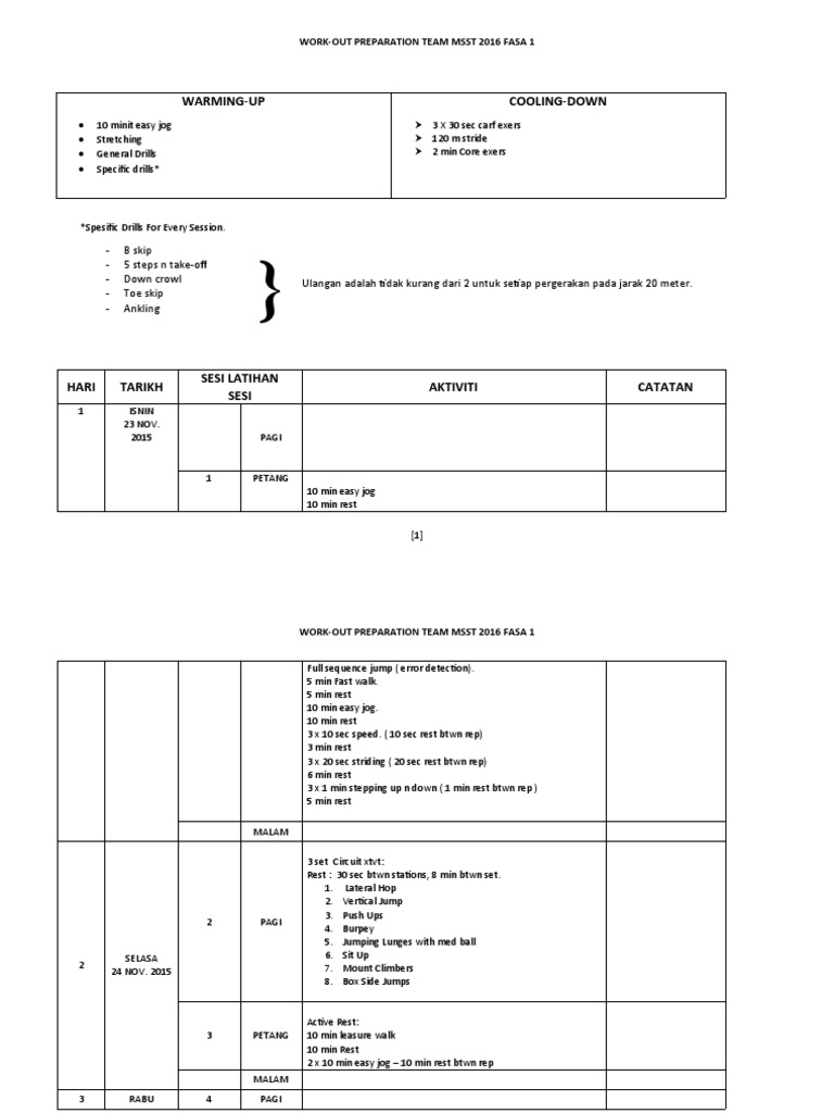 Workout Training For High Jump PDF Physical Fitness Hobbies