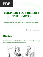 Procedimento LOTO: Bloqueio e Desbloqueio | PDF | Eletricidade | Máquinas