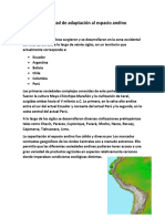 Adaptación civilizaciones andinas al espacio de