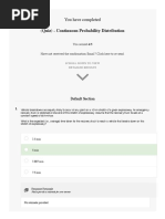 Quiz 4 - Continuous Probability Distribution