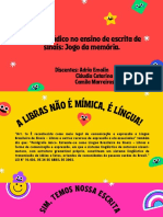 O Uso Do Lúdico No Ensino de Escrita de Sinais Jogo Da Memória