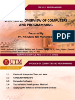 Chapter 1: Overview of Computers and Programming: Prepared By: Pn. Nik Maria Nik Mahamood