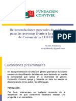 Recomendaciones Generales de Cuidado para Personas Frente A La Pandemia FC