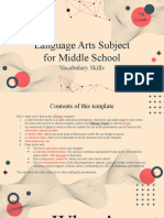 Language Arts Subject for Middle School - 7th Grade Vocabulary Skills by Slidesgo