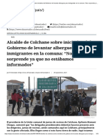 Alcalde de Colchane Sobre Iniciativa Del Gobierno de Levantar Albergues Para Inmigrantes en La Comuna_ “Nos Sorprende Ya Que No Estábamos Informados” - El Mostrador