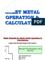 Sheet Metal Operation & Calculation