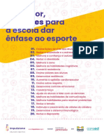 Cartaz 20 Razoes Praticar Esportes Escola