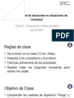 Unidad 1: "Toma de Decisiones en Situaciones de Incerteza": Clase 3: "Desviación Media en Datos Agrupados"