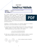 La Matemática Hablada