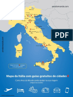 Mapa da Itália com guias gratuitos de cidades