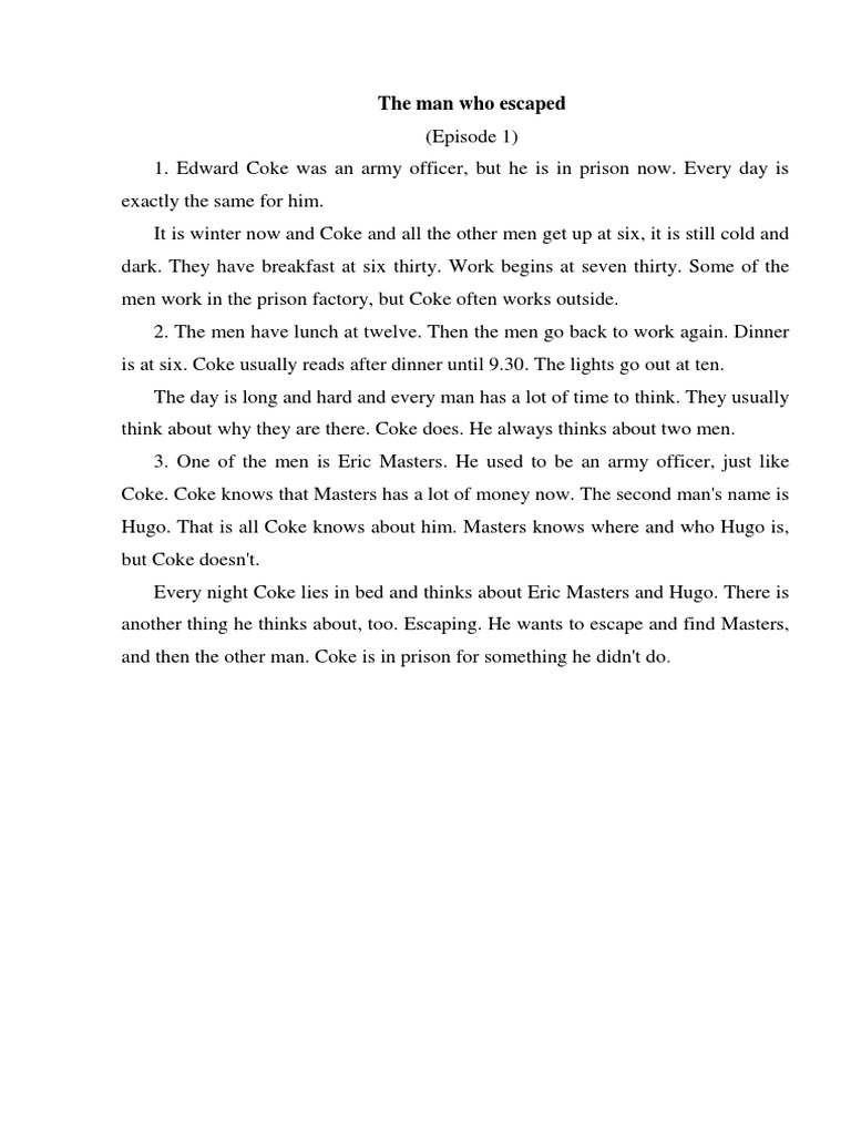 The man who escaped pdf