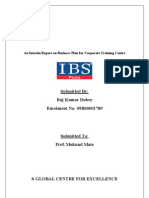 Submitted By: Raj Kumar Dubey Enrolment No: 09BS0001789: An Interim Report On Business Plan For Corporate Training Centre