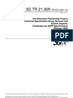 3rd Generation Partnership Project Technical Specification Group Services and System Aspects Vocabulary For 3GPP Specifications (Release 1999)