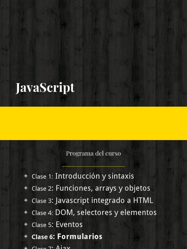Javascript 6 | PDF | Script Java | Modelo de objeto de documento