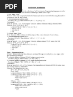 Address Calculation: Two - Dimensional Array