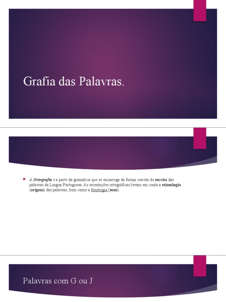 Grafia Das Palavras | PDF | Palavra | Escrita