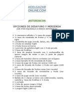 Asteriscos y Recetas