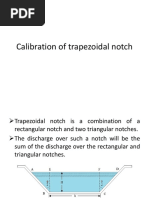 Calibration of Trapezoidal Notch