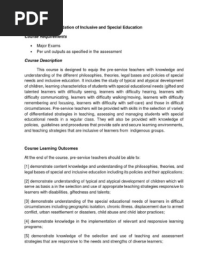 Foundations of Special and Inclusive Education