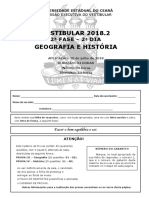 Vestibular UECE 2018.2: provas de Geografia e História