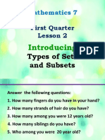 Mathematics 7: First Quarter Lesson 2