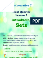 Mathematics 7: First Quarter Lesson 1