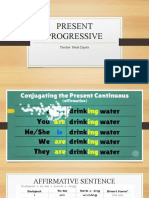 Present Progressive: Teacher: Paula Zapata