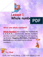 Lesson 1 Whole Numbers Mathematics Intermediate