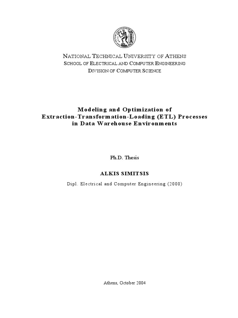 (ETL) Processes in Data Warehouse Environments (PDFDrive) | PDF | Data ...