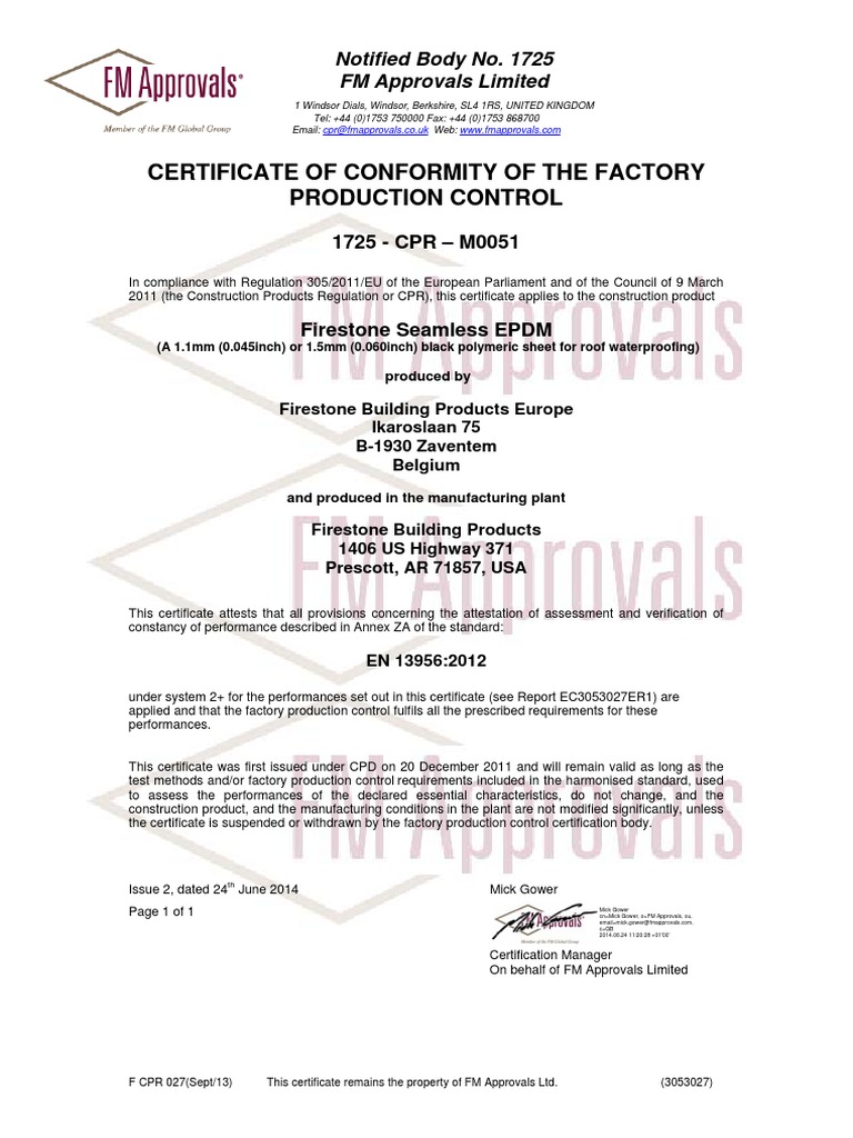 Factory Production Control Certificate | PDF | European Union | Government