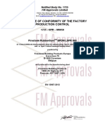 Certificate of Conformity of The Factory Production Control: 1725 - CPR - M0050