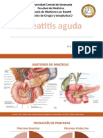 Pancreatitis aguda: anatomía, fisiopatología, tipos, manifestaciones clínicas y diagnóstico