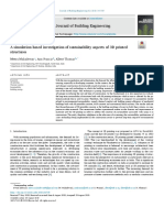 A Simulation-Based Investigation of Sustainability Aspects of 3D Printed Structures