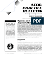 Acog Practice Bulletin Number 49 December 2003 Dystocia and Augm 2003