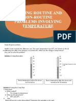 Solving Routine and Non-Routine Problems Involving Temperature