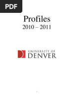 Download 2010-2011 DU Profiles the University of Denvers fact book by University of Denver SN52849355 doc pdf