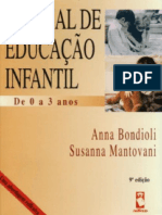 Resumo Manual de Educacao Infantil de 0 A 3 Anos Uma Abordagem Reflexiva Anna Bondioli Susanna Mantovani
