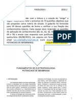 Atividade Fundamentos Eletrofisiologia MEDC0057 2020.2