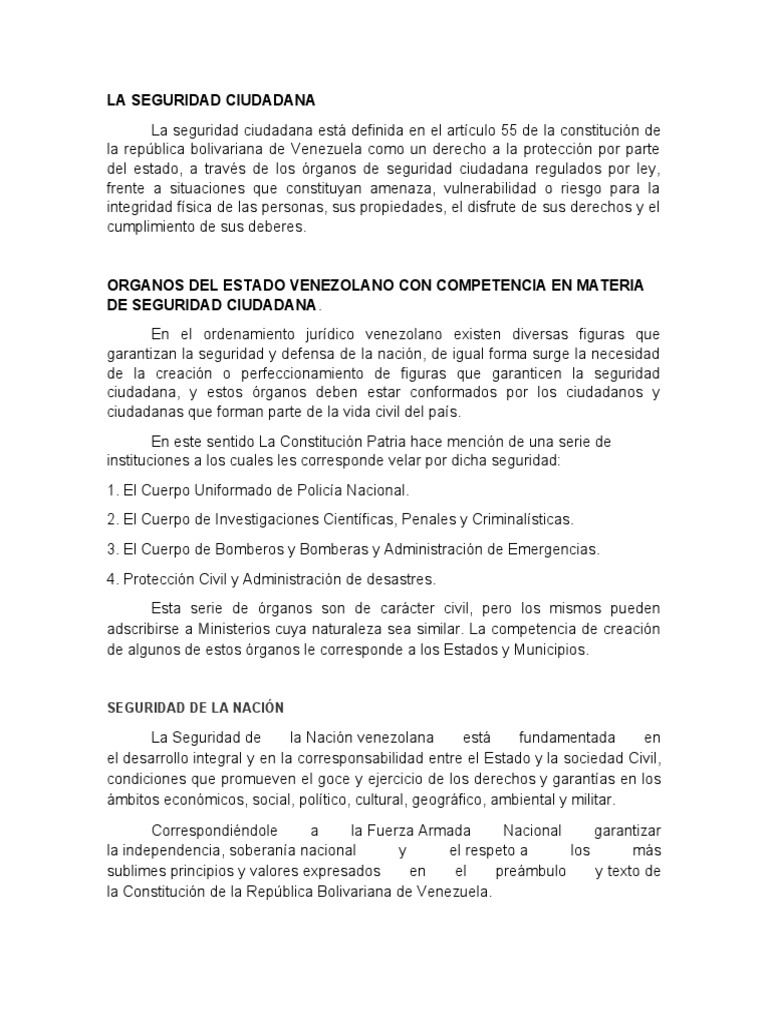 La Seguridad Ciudadana | PDF | Valores | Venezuela