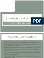 Financial Application: Portfolio Selection