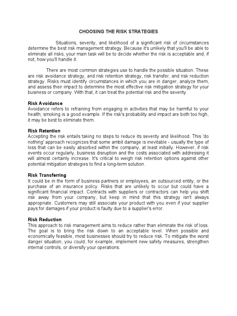 Effective Risk Management Strategies | PDF