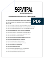 O-Relacion de Procedimientos Escritos de Trabajo Seguro