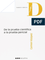 De La Prueba Científica A La Prueba Pericial by Carmen Vázquez